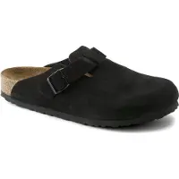 Birkenstock Unisex Boston Weiches Fußbett Wildleder Black Regular-Schuhgröße 43