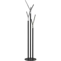 Frost Wishbone Garderobenständer, Farbe Schwarz/polierter Stahl
