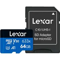 Lexar microSD UHS-I 64GB V30 633x