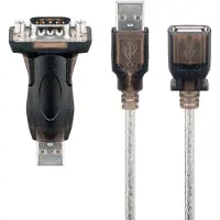 Goobay 95436, Transparent, 1,5 m, USB Typ-A, RS-232, Männlich, Männlich