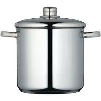 Masterclass MCSTPOT20 20CM Stockpot S/S Kochtopf inkl. Deckel, Edelstahl, 20 cm Durchmesser, Induktionsherd-geeignet