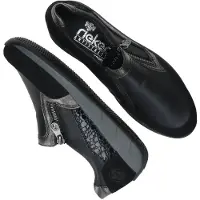 Rieker Slipper schwarz in Gr. 39
