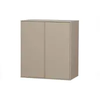 Vtwonen Kleiderschrank Daily Closet Kiefer lackiert, modern mit Push-to-Open, dakargrau und hellgrau, 110x100 cm