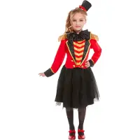 Smiffys Kostüm - Deluxe Ringmaster - Rot/Schwarz - - 4-6 Jahre (104-116) - Kostüme