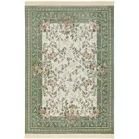 Home Collection Teppich "Antik Flowers", rechteckig, 5 mm Höhe, Orientalisch mit Fransen, Orient, Wohnzimmer, Schlafzimmer, Esszimmer