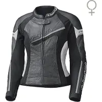 Held Debbie II Perforierte Damen Schwarz Weiß Motorrad Lederjacke Größe 44