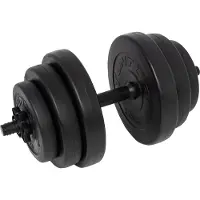 Tunturi Hantelset - Kurzhantelset - Gesamtgewicht 15 kg - Schwarzes Vinyl