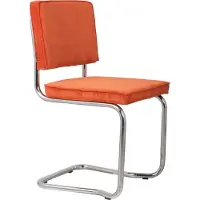 Zuiver 2er Set Ridge Rib Kink Esszimmerstuhl Stahl/Polyester stapelbar