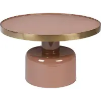 Zuiver Glam Couchtisch Rund 60 cm Rosa/ Gold