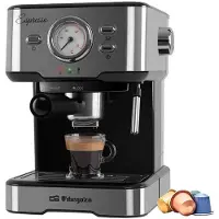 Orbegozo EX 5500, Espressomaschine, 1,5 l, Kaffeekapsel, Gemahlener Kaffee, 1100 W, Schwarz, Silber