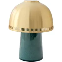 &tradition Raku SH8 Portable Tischleuchte Blue Green/Brass - &Tradition &Tradition, dimmbar, Grün, für Wohnzimmer, Messing, Design