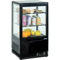 Casselin Mini Kühlvitrine 58L - Schwarz CVR58LN