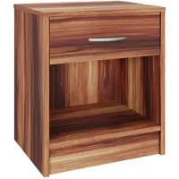 Casaria Nachttisch inkl. Schublade - Braun-schwarz - 50x40x35 cm