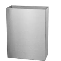 Basic Line Basicline offener Abfallbehälter 25 Liter aus Edelstahl zur Wandmontage