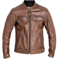 John Doe Dexter Motorrad Lederjacke, braun, M