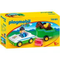 Playmobil 1.2.3. 70181 PKW mit Pferdeanhänger