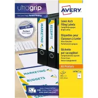 Avery Border Binder Labels, White 192 x 61mm (25), 25 Blätter, 192 x 61mm