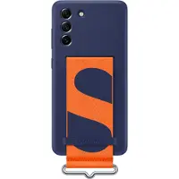 Samsung Original Galaxy S21 FE Hülle - Silikon - Backcover/Soft Case - Dunkelblau