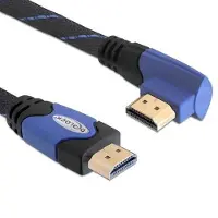 DeLOCK 5m High Speed HDMI 1.4, 5 m, HDMI Typ A (Standard), HDMI Typ A (Standard), 4096 x 2160 Pixel, 3D, Schwarz, Blau