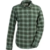 Fjällräven - Dickes Baumwollhemd - Övik Flannel Shirt W Deep Forest Patina Green für Damen aus Wolle - Größe M - Grün