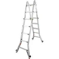 Krause Gelenk-Teleskopleiter, mit 4 x 5 Sprossen