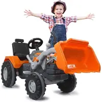 Jamara Trettraktor mit Frontlader Power Drag orange