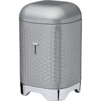 Kitchencraft Lovello Tee-Aufbewahrungsbox of Kohlenstoffstahl, 11 x 11 x 19 cm- Grau
