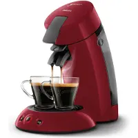Philips Senseo Orginal Kaffee Pad Maschine mit Crema Plus und Kaffee Boost Technologie, Rot (HD6553/80)