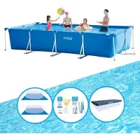Intex Pool Rectangular Frame 450x220x84 cm - Inklusive Zubehör