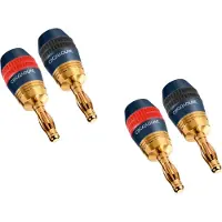 ClickTronic 52546, Banana plug, Schwarz, Gold, Männlich, Gerade, Acrylnitril-Butadien-Styrol (ABS), Polyvinylchlorid (PVC), Gold