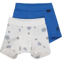 Schiesser Retroshorts 2er-Pack Basic Kids in weiß/blau | Gr.: 98