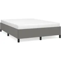 vidaXL Bettgestell ohne Matratze Dunkelgrau 140x190 cm Stoff