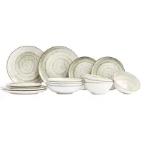 Cosy & Trendy Geschirrset Sintra Ivy Green 16-teilig / 4 Personen