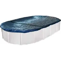 Interline Poolabdeckung Rund Ø 4,60 m, winterfest, reißfest, Laubnetz, verstärkter Rand