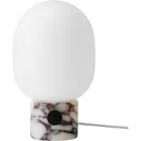 Menu JWDA Tischlampe, 32 cm, weiß, Marmor, Glas - , JWDA, dimmbar, Weiß, für Wohnzimmer, Glas, Design
