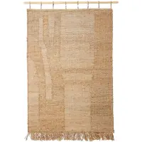 Ferm Living Harvest Wall Teppich Large Natural - , Holz, Stoff / Textil