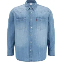 Levi's für Herren. 16713-0005 Großes Barstow Westernhemd blau (3XL), Lässig, Baumwolle, Langarm