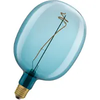 Osram Vintage 1906 LED-Lampe mit blauer Tönung, 4,5W, 100lm, Ballon-Form mit 170mm Durchmesser & E27-Sockel, warmweiße Lichtfarbe, dimmbares Filament, bis zu 15.000 Stunden Lebensdauer