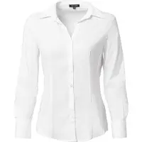 More & more klassische Business-Stretchbluse Billa in white | Gr.: 40