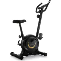 Zipro Heimtrainer Fahrrad One S Gold – Kompaktes Fitnessbike für Zuhause Leiser Hometrainer mit Pulsmessung, LCD Computer Tablethalter Design Edition