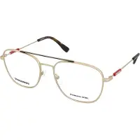 Dsquared2 D2 0047 Herren-Brille inkl. Gläser Vollrand Pilot Metall-Gestell 56/18/140, gold