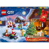 LEGO 60352 City Adventskalender 2022 Weihnachtsspielzeug mit Weihnachtsmann-Minifigur und festlicher Spielmatte, frühzeitiges Geschenk zu Weihnachten für Kinder