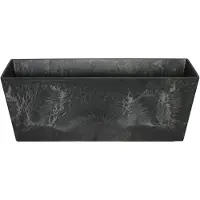 Artstone Balkonbak Ella zwart 55 x 17 x 17 cm (zwart)