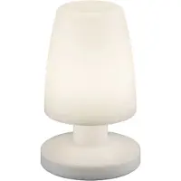 TRIO Leuchten - Moderne Tischlampen für den Außenbereich weiß wiederaufladbar - Alejandro I Außenbeleuchtung - Kunststoff Rund - I (nicht austauschbare) LED