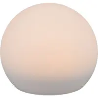 TRIO Leuchten - Design Außenleuchte mit Erdungsstift weiß 20 cm wiederaufladbar mit Solar - Gabriel Touch-funktion I Außenbeleuchtung I Deckenfluter - Kunststoff Kugel I Kugelförmig - I (nicht austaus