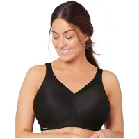 Glamorise Nahtloser MagicLift-Sport-BH Glamorise Schwarz