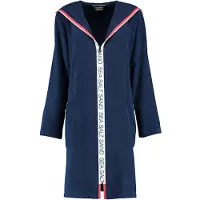 Cawö Bademantel 3101 Uni Reißverschluss Marine Damen-XS