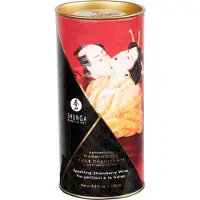 Shunga - wärmendes Massageöl - Champagner-Erdbeere (100ml)