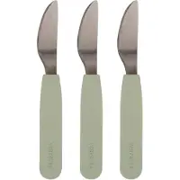 Filibabba Silikonmesser 3er-Pack - Green - - One Size - Kinderbesteck