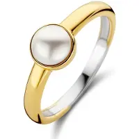 Ti sento Damen-Damenring 925er Silber Perlmutt Ti Sento Milano Bicolor